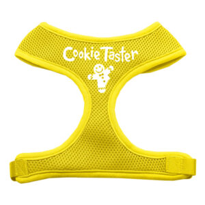 Cookie Taster Screen Print Soft Mesh Pet Harness Yellow Large