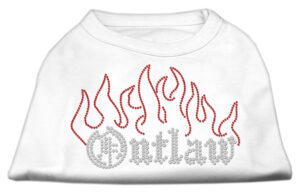 Outlaw Rhinestone Shirts White L