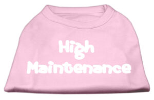 High Maintenance Screen Print Shirts  Light Pink S