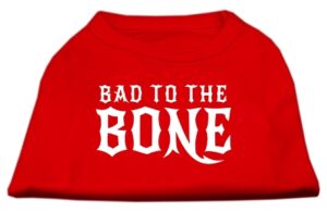 Bad To The Bone Dog Shirt Red Xxl (18)