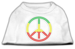 Rasta Peace Sign Shirts White Xxxl(20)