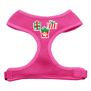 Presents Screen Print Soft Mesh Pet Harness  Pink Medium