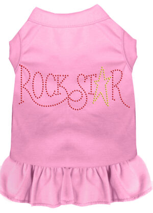 Rhinestone Rockstar Dress Light Pink Xxl
