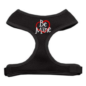 Be Mine Soft Mesh Pet Harness Black Large