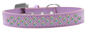 Sprinkles Dog Collar Ab Crystals Size 12 Lavender