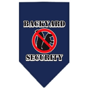 Backyard Security Screen Print Bandana Navy Blue Large