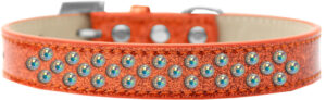 Sprinkles Ice Cream Dog Collar Ab Crystals Size 12 Orange