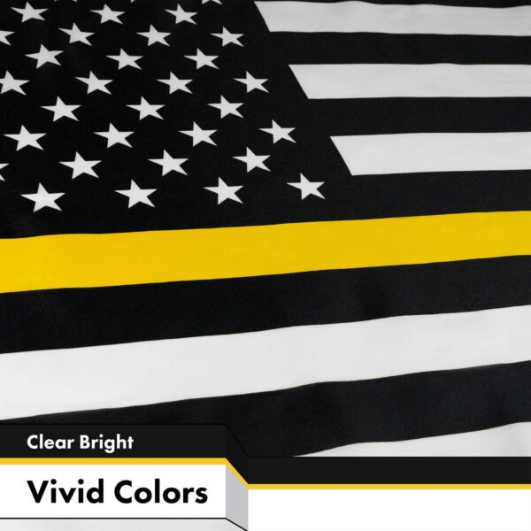 Thin Yellow Line American Flag 3x5 Ft 5-Pack Printed 150D Polyester By G128 - Image 3