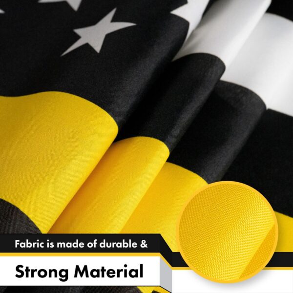 Thin Yellow Line American Flag 3x5 Ft 5-Pack Printed 150D Polyester By G128 - Image 4