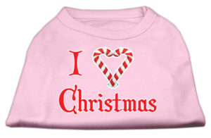 I Heart Christmas Screen Print Shirt  Light Pink Sm
