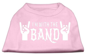With The Band Screen Print Shirt Light Pink Sm (10)