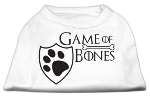 Game Of Bones Screen Print Dog Shirt White Lg (14)