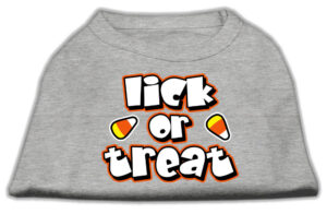 Lick Or Treat Screen Print Shirts Grey L