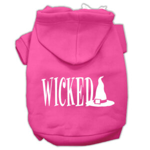Wicked Screen Print Pet Hoodies Bright Pink Size Xxl (18)