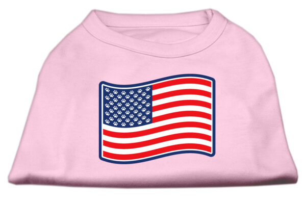 Paws And Stripes Screen Print Shirts  Light Pink S