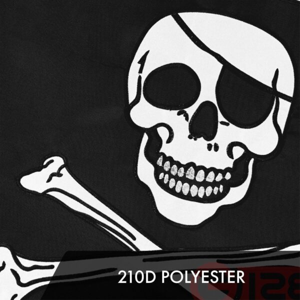 G128 5 Pack: Pirate Jolly Roger Bones Flag | 16x24 In | ToughWeave Series Embroidered 300D Polyester | Novelty Flag, Embroidered Design, Indoor/Outdoor, Brass Grommets - Image 4