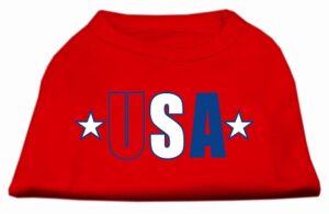 Usa Star Screen Print Shirt Red Lg (14)