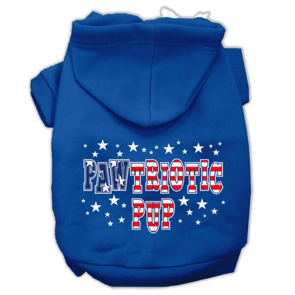 Pawtriotic Pup Screen Print Pet Hoodies Blue Size Xxl (18)