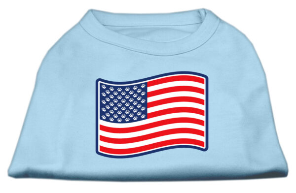 Paws And Stripes Screen Print Shirts  Baby Blue M