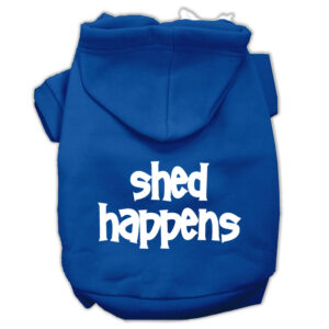 Shed Happens Screen Print Pet Hoodies Blue Size Xxl (18)