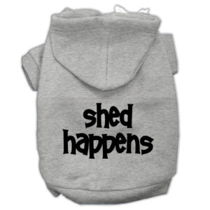 Shed Happens Screen Print Pet Hoodies Grey Size Xxl (18)