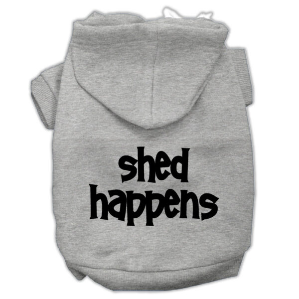 Shed Happens Screen Print Pet Hoodies Grey Size Xxl (18)