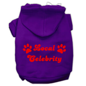 Local Celebrity Screen Print Pet Hoodies Purple Size Xxxl (20)