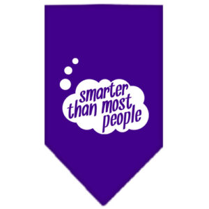 Smarter Then Most People Screen Print Bandana Purple Small