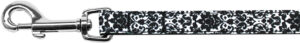 Fancy Black And White Nylon Ribbon Pet Leash 5/8 Inch Wide 4ft Lsh