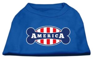 Bonely In America Screen Print Shirt Blue Sm (10)