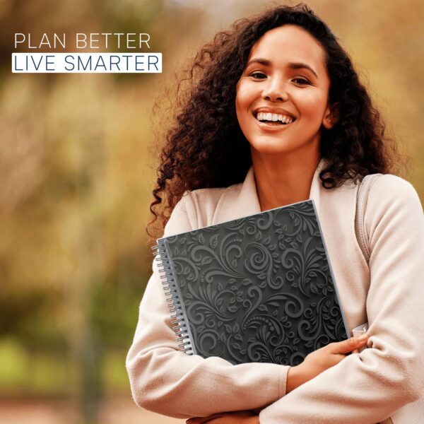 Aesthetic Planner Academic Year July 2024   June 2025 8.5 x11 with Weekly and Monthly Calendar pages   Daily Planner for Office Teacher Student Work (Black) - Image 5