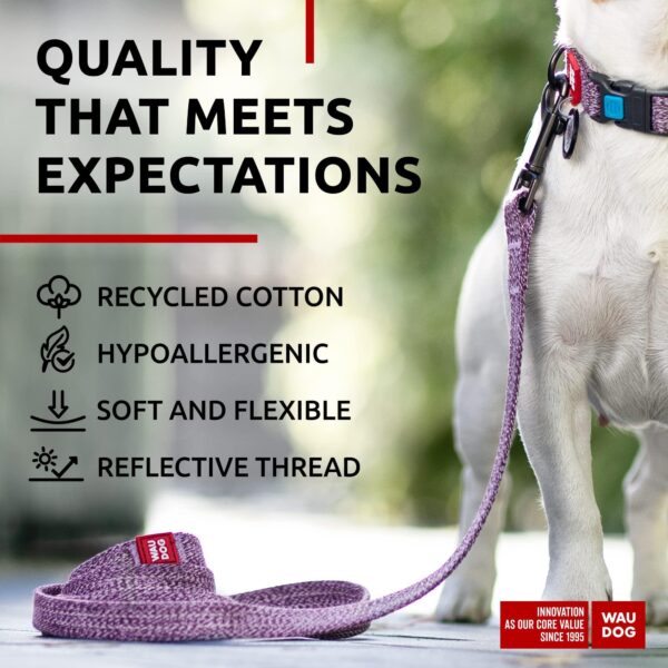Recycled Cotton Dog Leash 6 Ft   10 Ft Eco Friendly Collar for Small Medium & Large Dogs   Reflective Dog Leash for Medium Dogs   Strong Leashes for Large Breed Dogs Puppy Leash for Small Dogs - Image 4