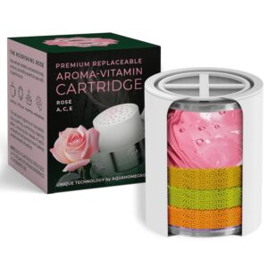Vitamin C   E   A Shower Filter Replacement Cartridge with Aroma Granules (Rose)   Removes Chlorine Supports Skin & Hair Health   Compatible with Similar 15 20 Stage Filters
