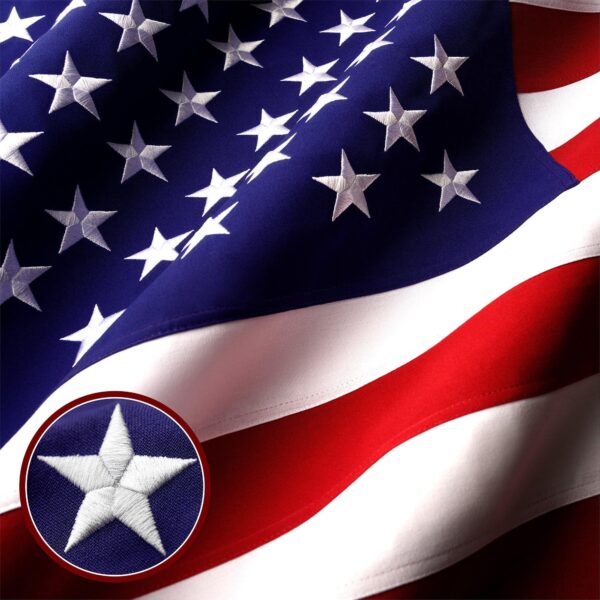 G128 Combo Pack: American USA Flag 3x5 Ft & Tennessee Flag 3x5 Ft, Both Embroidered SPUN Polyester, Indoor/Outdoor, Brass Grommets - Image 6