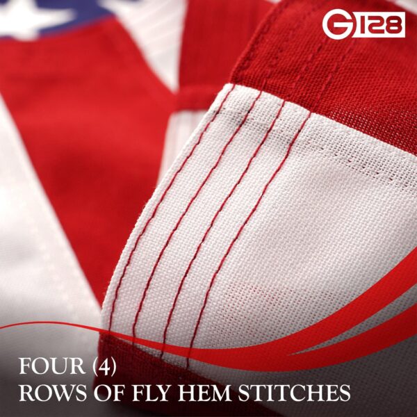 G128 Combo Pack: American USA Flag 3x5 Ft & Tennessee Flag 3x5 Ft, Both Embroidered SPUN Polyester, Indoor/Outdoor, Brass Grommets - Image 8