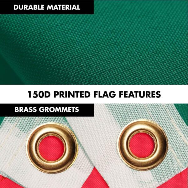 G128 Combo Pack: 6 Ft Tangle Free Spinning Flagpole (Silver) & Bangladesh Flag 3x5 Ft Printed 150D Polyester, Brass Grommets (Flag Included) Aluminum Flag Pole - Image 4
