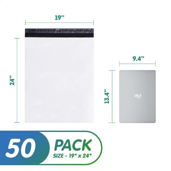 Amiff White Poly Mailers 6 x 9 Peel and Seal Poly Shipping Bags for Small Business Pack of 50 Waterproof Shipping Envelopes for Clothing 2 Mil TearProof Plastic Mailing Bags for Shipping - Image 7