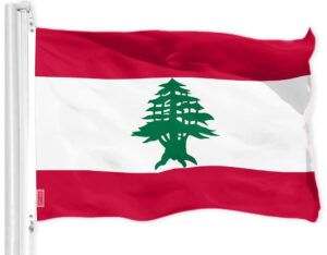 Lebanon Lebanese Flag | 3x5 feet | Printed 150D   Indoor Outdoor Vibrant Colors Brass Grommets Quality Polyester Much Thicker More Durable Than 100D 75D Polyester