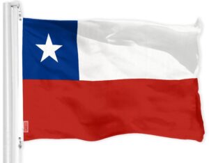 Chile Chilean Flag | 3x5 Ft | LiteWeave Pro Series Printed 150D Polyester | Country Flag Indoor Outdoor Vibrant Colors Brass Grommets Thicker and More Durable Than 100D 75D Polyester