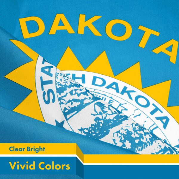 G128 Combo Pack: American USA Flag 3x5 Ft & South Dakota Flag 3x5 Ft, Both Printed 150D Polyester, Indoor/Outdoor, Brass Grommets - Image 4