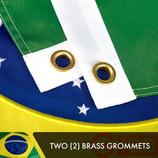 Brazil Brazilian Flag 3x5 Ft 10-Pack Double-sided Embroidered Polyester By G128 - Image 3