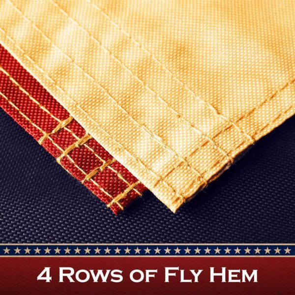G128 3 Pack: Texas Tea-Stained Flag | 1x1.5 Ft | ToughWeave Pro Series Pole Sleeve Embroidered 420D Polyester | Embroidered Design, Indoor/Outdoor, High Quality, NO Flagpole Included - Image 5