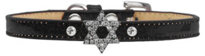 Holiday Charm Dog Collar Black Ice Cream Size 14 Star Of David