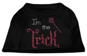 I'm The Trick Rhinestone Dog Shirt Black Lg (14)