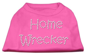 Home Wrecker Rhinestone Shirts Bright Pink Xxxl(20)