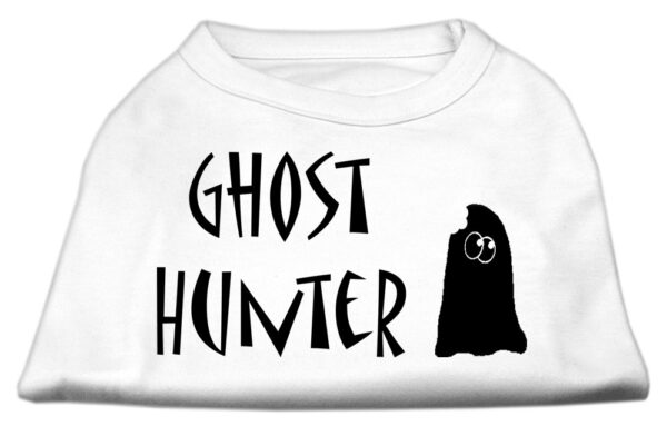 Ghost Hunter Screen Print Shirt White With Black Lettering Xl