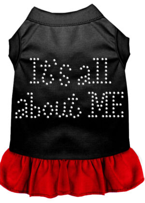 Rhinestone All About Me Dress Black With Red Xl