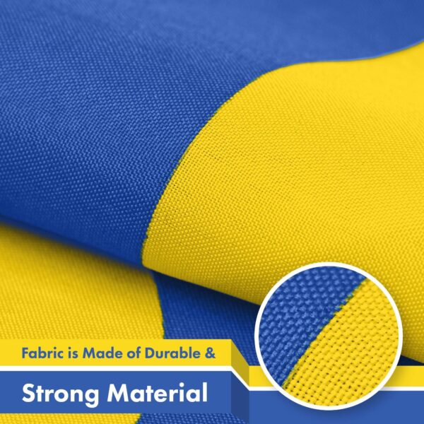 G128 10 Pack: Ukraine Ukrainian Flag | 3x5 Ft | LiteWeave Pro Series Printed 150D Polyester, 4 Corner Brass Grommets | Country Flag, Vibrant Colors, More Durable Than 100D 75D Polyester - Image 4
