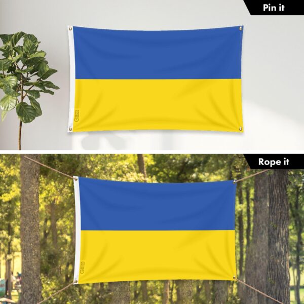 G128 10 Pack: Ukraine Ukrainian Flag | 3x5 Ft | LiteWeave Pro Series Printed 150D Polyester, 4 Corner Brass Grommets | Country Flag, Vibrant Colors, More Durable Than 100D 75D Polyester - Image 9