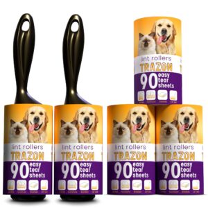 Lint Rollers Value Pack of 450 Sheets   5 Refills Sticky Roller Lint Remover for Dog Cat Pet Hair Lint Rollers for Clothes Carpet Couch Furniture Car Seats